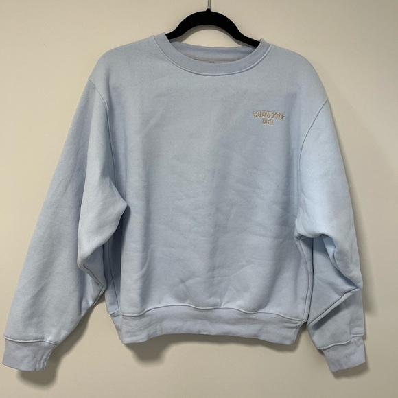 Brunette The Label Tops - NWT Brunette the Label baby blue Country Girl M/L